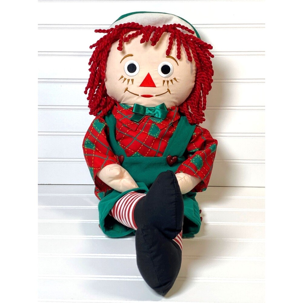 Snowden & Friends Raggedy Andy 23” Plush Rag Doll Christmas Outfit Vintage 1998